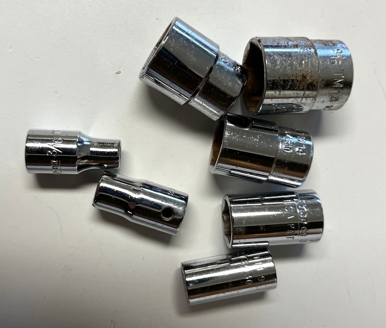 Snap-on 7 pc Shallow Socket SetTM18, TM16, TM14, TM12, TM9, TM8, TM6 9/16″-3/16″