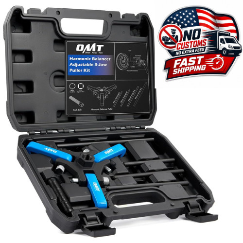 Harmonic Balancer Puller Kit 3 Jaw Crank Pulley Tool LS GM Ford Blue