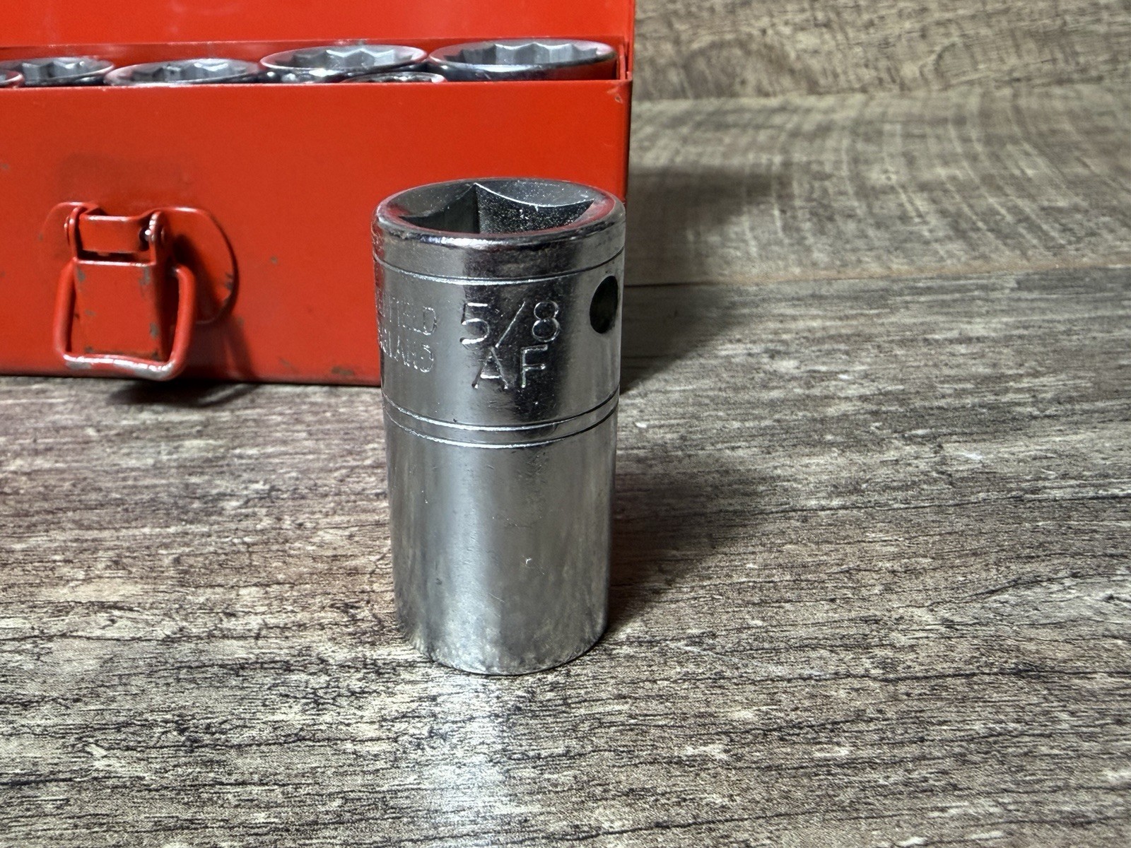 Vintage Gordon Socket Set 7/16 to 7/8 AF 10 Piece Set 1/2″ Drive 12 Point Hex