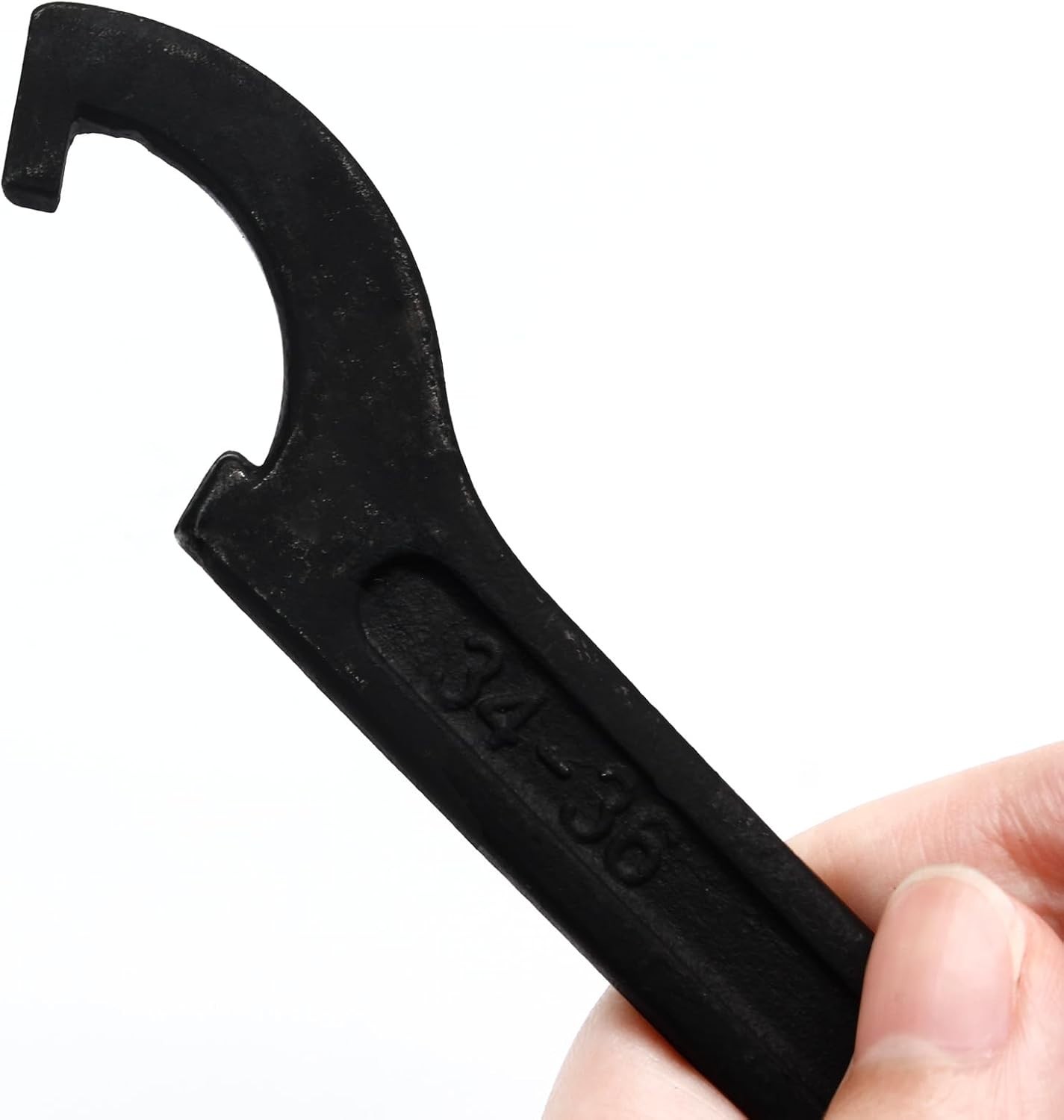 Heavy-Duty C Hook Wrench 34-36mm Carbon Steel Shock Nut Collet Adjustment Tool