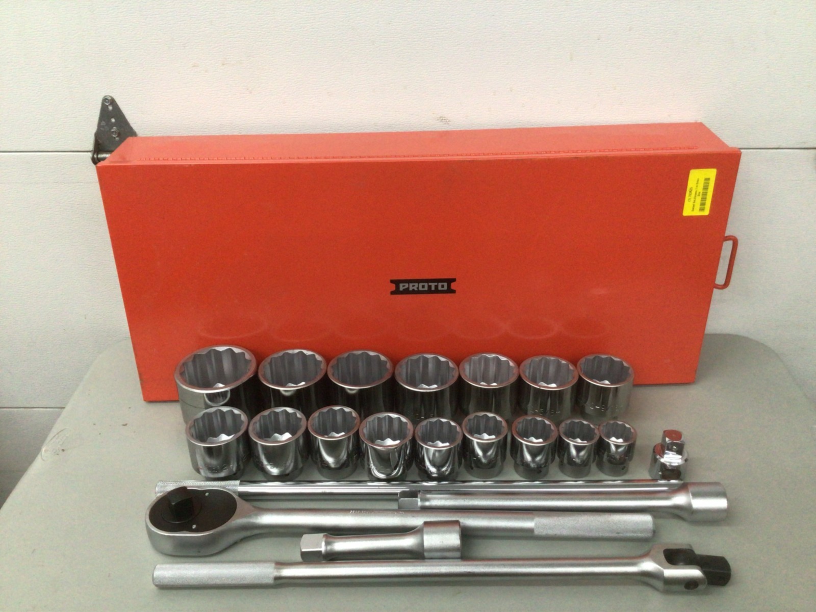 PROTO Socket Set: 1 in Drive, 12-Point, SAE, 1 1/2 in to 3 1/2 in, J57102A