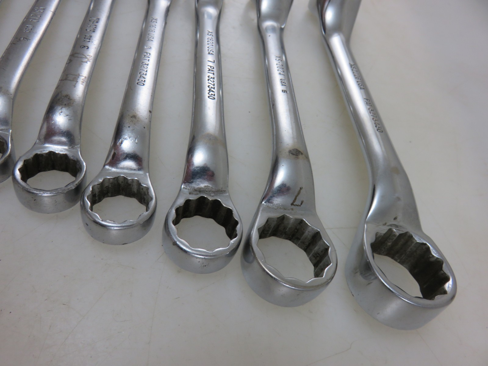 Snap-On XS Series SHORT 10° Offset Box End Wrench 8pc Set 3/16″-13/16″ 12pt