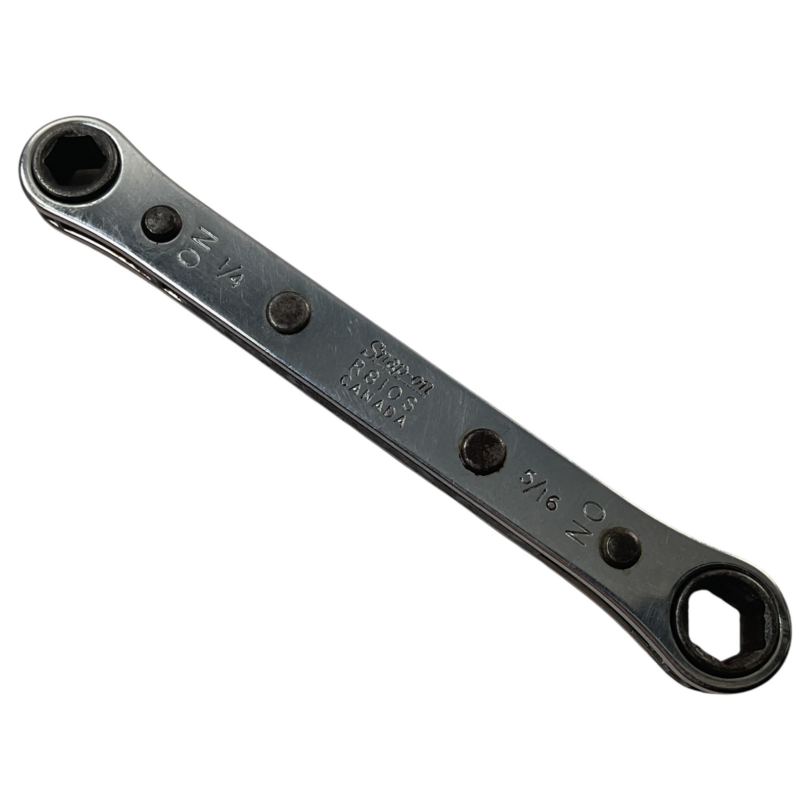 Snap-on Ratcheting Box Wrench 1/4″ 5/16″ 6 Point R810S Sold As Pictured Mechanic