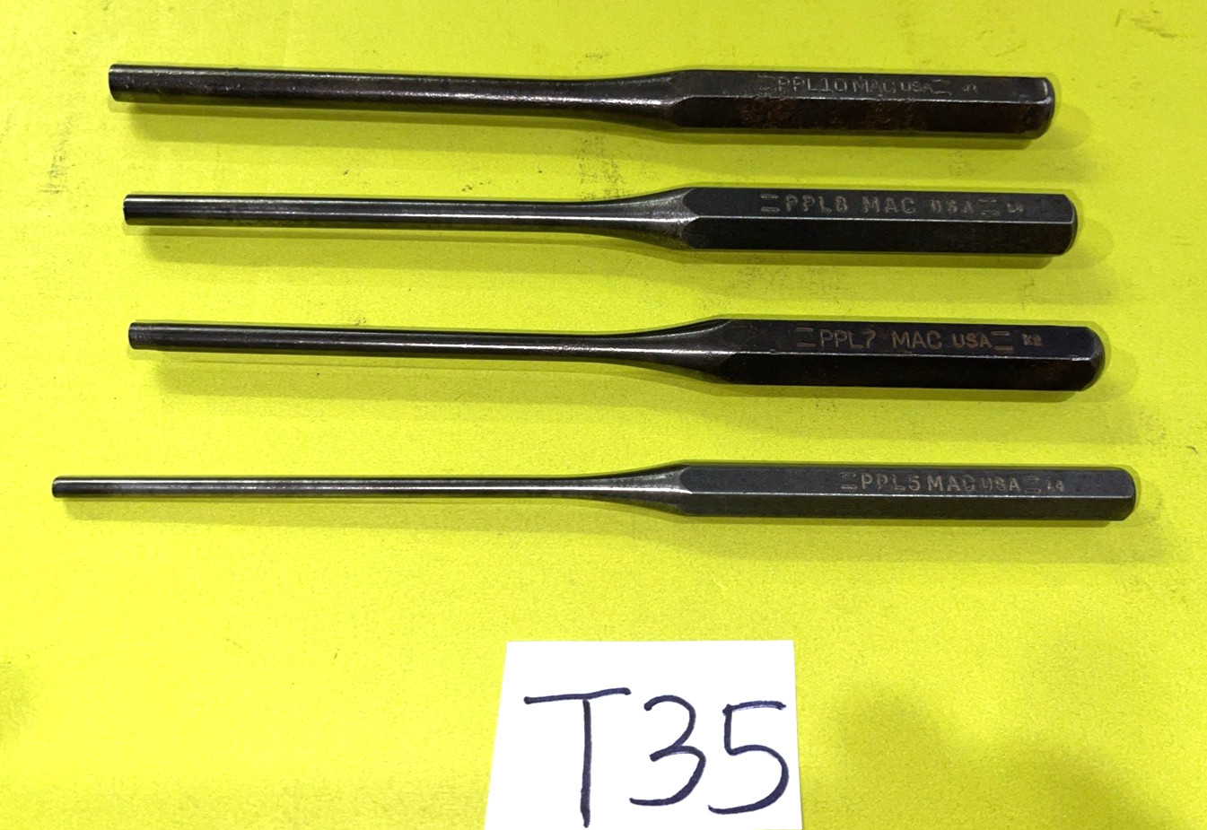 MAC TOOLS 4 PIECE LONG PIN PUNCH 5/32-5/16 SET FREE SHIPPING IN THE US