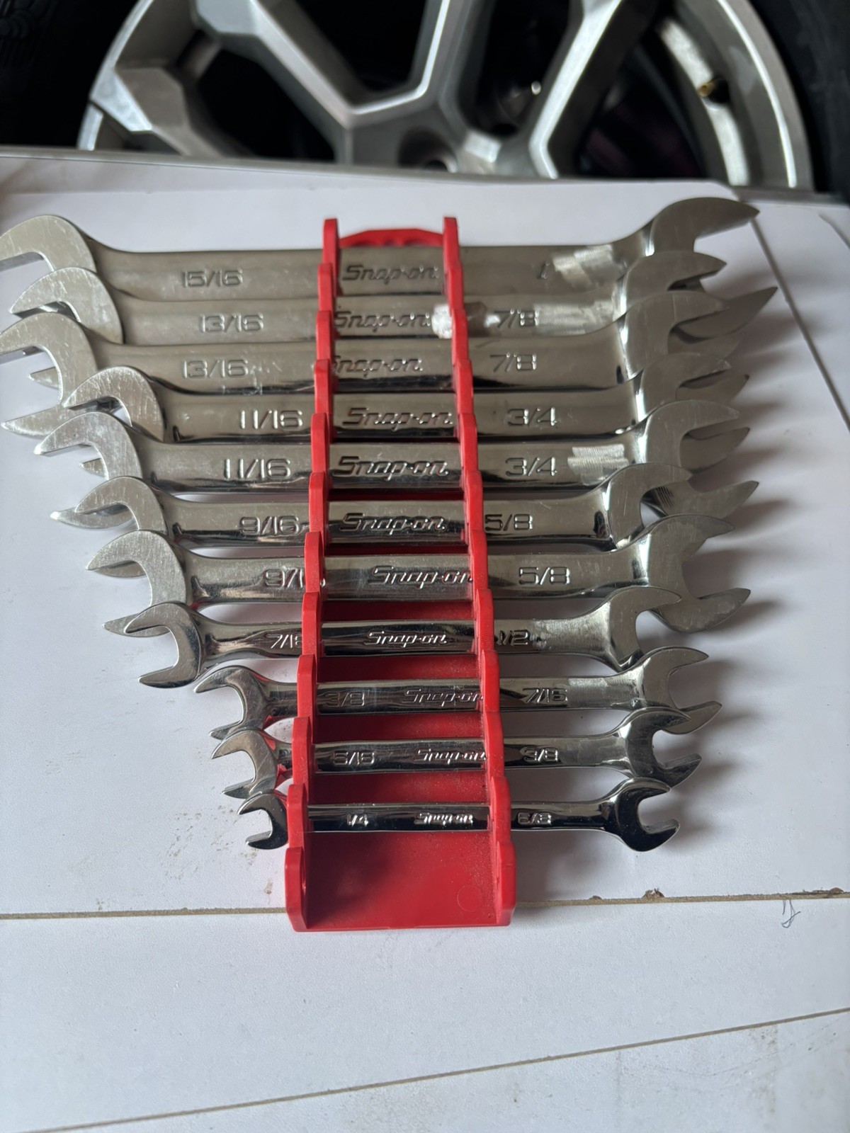 11 pc SAE Four-Way Angle Head Open-End Wrench Set (1/4 – 1 ) *Description*