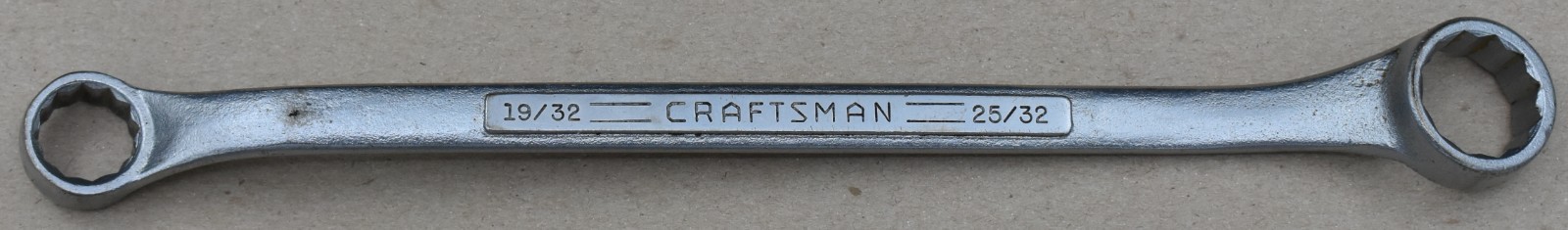 CRAFTSMAN TOOLS USA =V=, 19/32″ x 25/32″ SAE, OFFSET BOX END COMBINATION WRENCH