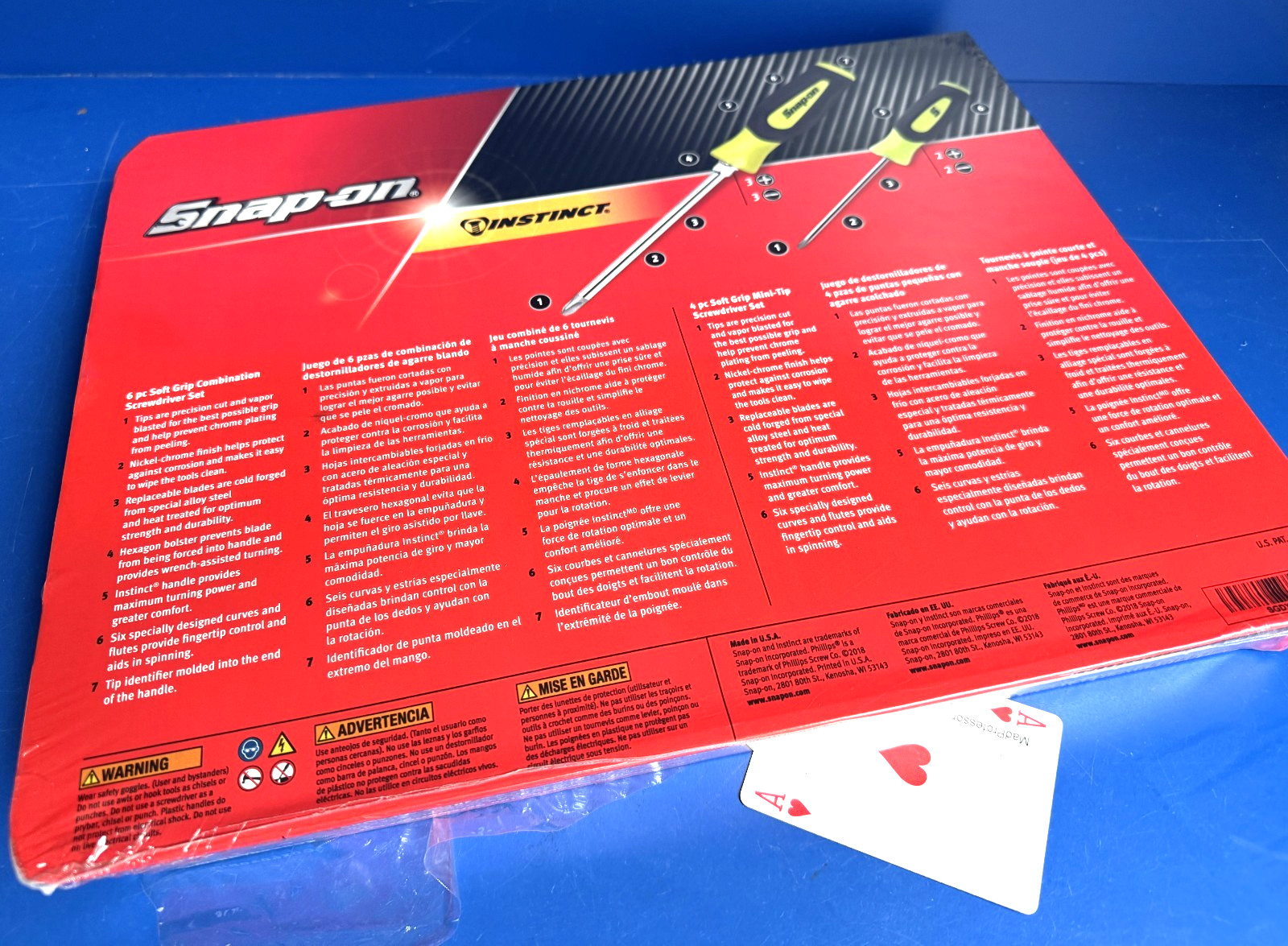 Snap-on Storage Tray Organizer 10-piece Combination Screwdriver Set PAKTY49 NEW