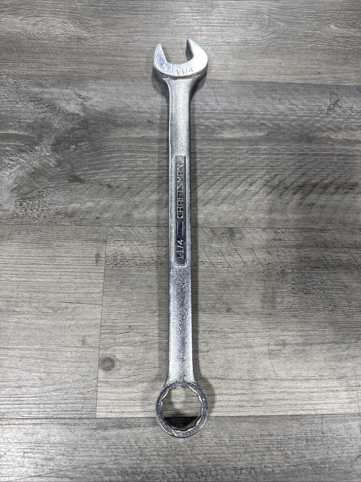 Craftsman SAE Satin Combination Wrench, 12pt USA, 1-1/4″ PN 44708 (-V- used)