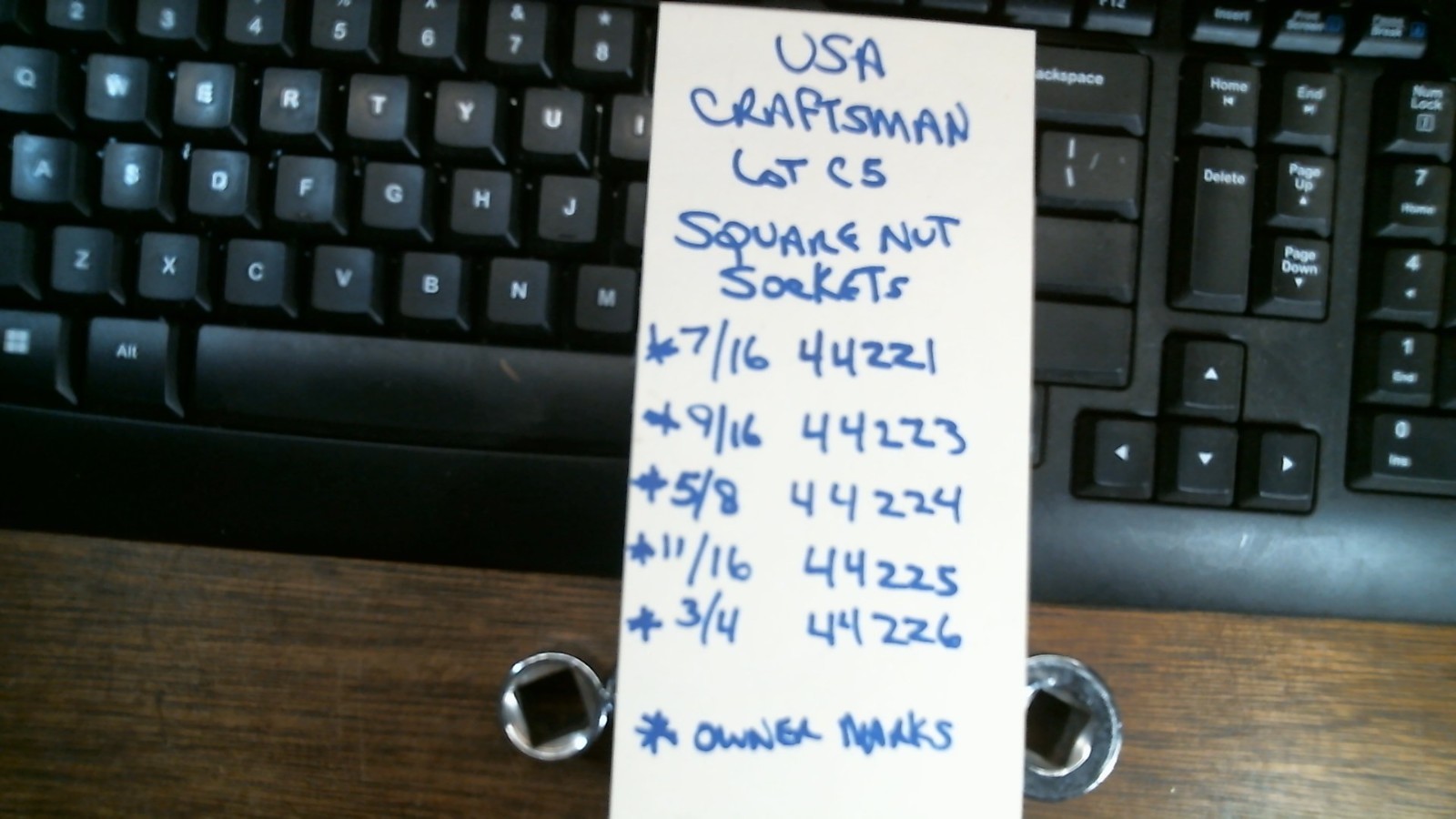C5 Craftsman 1/2″ Dr. 3/4″ 11/16 5/8 9/16 7/16 8 pt Square Sockets USA