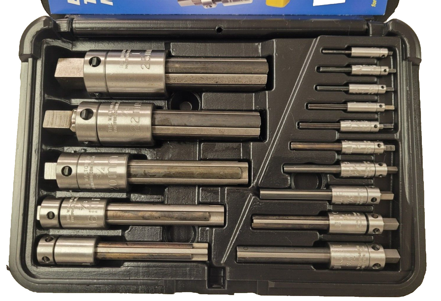 Walton 18015 15 PC Tap Extractor Set USA 4 FL SAE NC NF Metric W/ Case