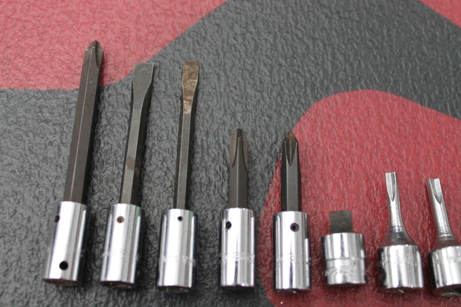 Snap On 1/4″ Drive Philips Flat Clutch Screwdriver Socket Set lot