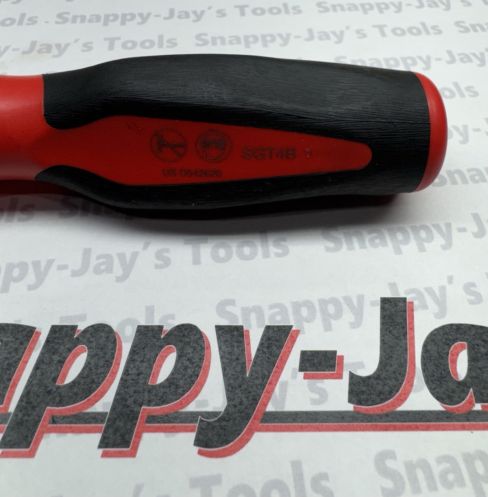 Snap-on Tools USA NEW RED 1/4″ Drive Soft Grip Standard Shank Driver SGT4B