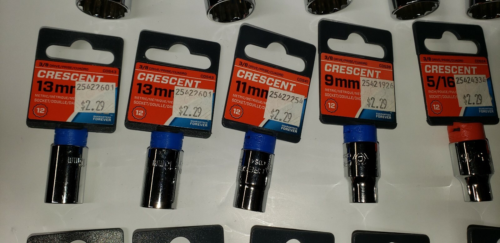 Crescent Sockets 26 Piece 3/8″ Drive 12 Point Chrome, Various Sizes SAE, Metric