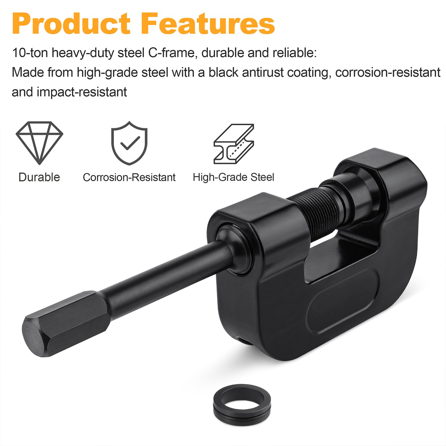 Heavy Duty Brake Anchor Pin Press Tool for Class 6-8 Trucks & Trailers