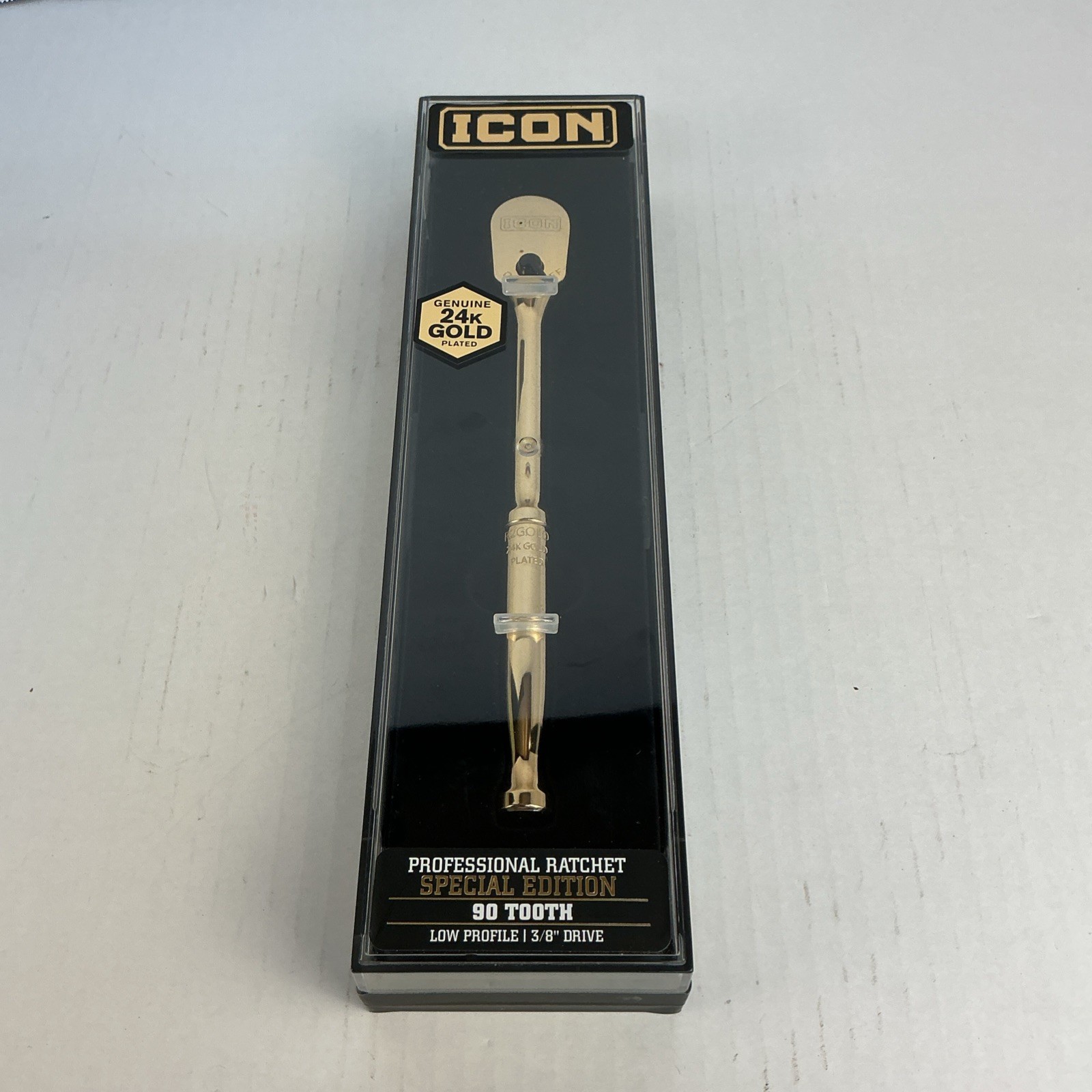 ICON 3/8” 24K Gold Plated Professional Ratchet Socket Wrench (56907)… FREE S&H