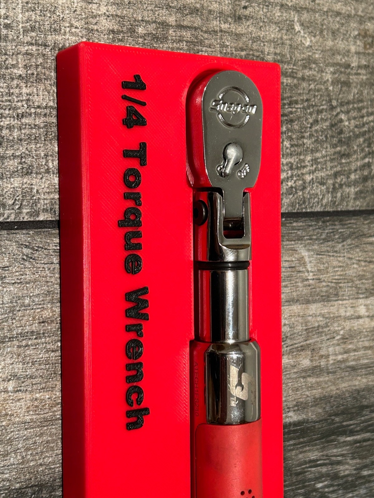 Custom made storage tray for SnapOn 1/4 digital torque wrench ATECH1FS240N