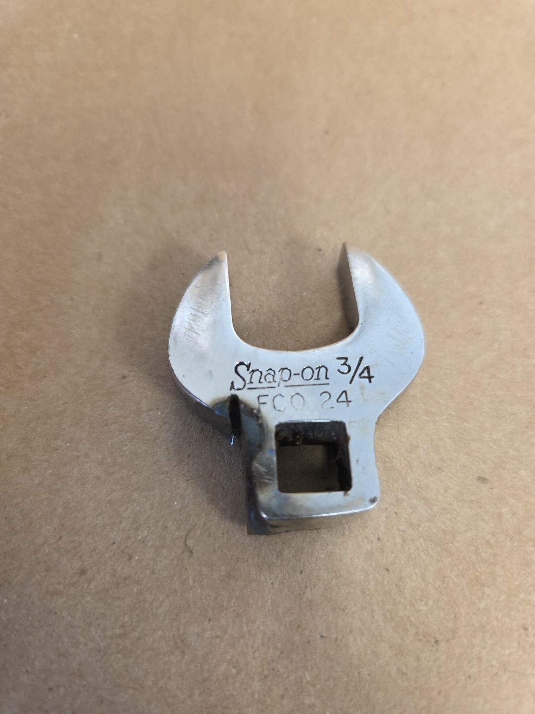 Snap On 3/4″ Open End Crowfoot Socket Wrench 3/8″ Drive FCO24 USA READ