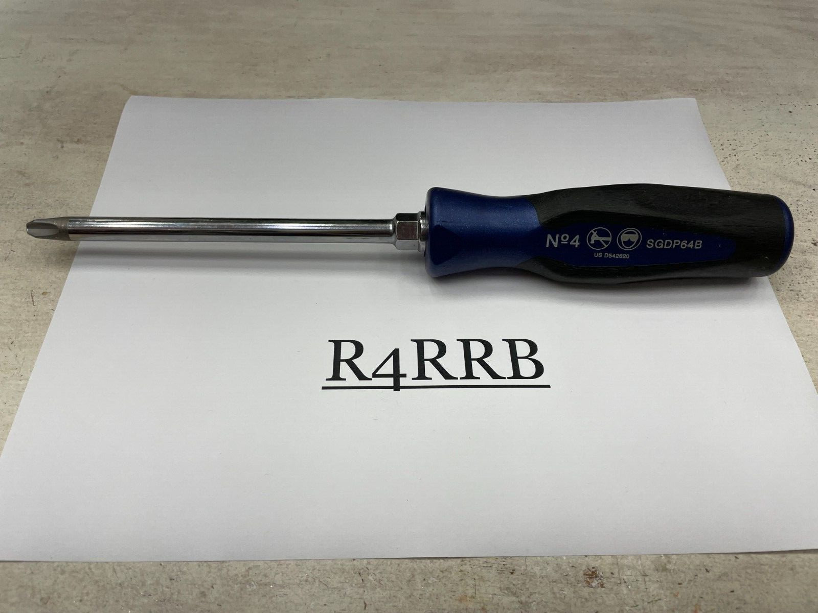 Snap-on Tools USA NEW POWER BLUE Soft Grip #4 Phillips Screwdriver SGDP64BMB