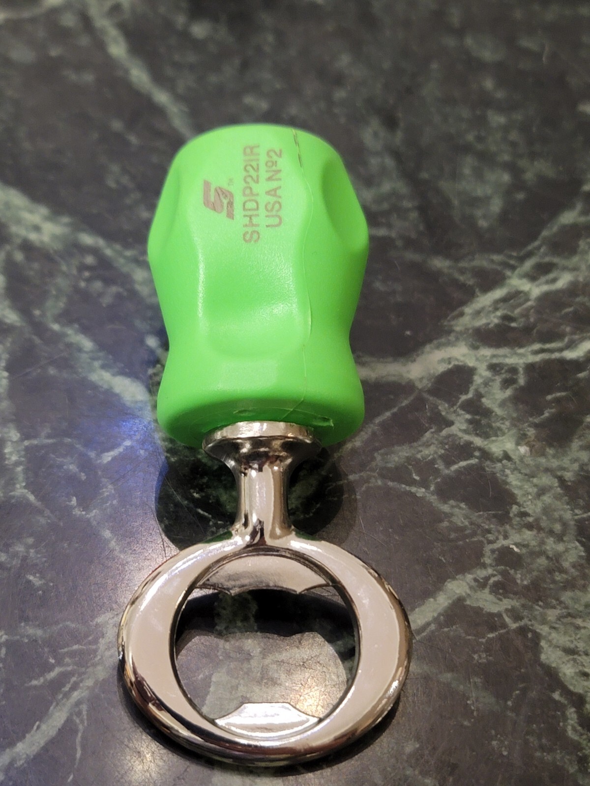 Snap-on Handle Bottle Opener STUBBY Green