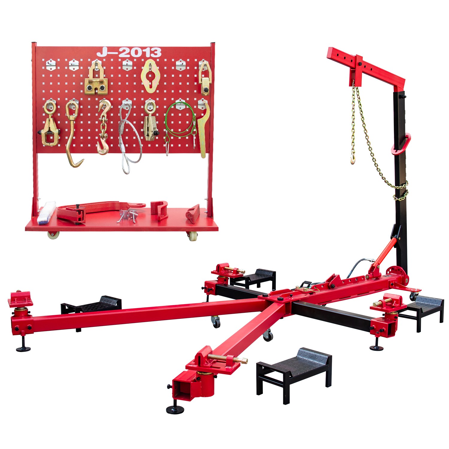 Auto Body Frame Puller Straightener 10T Car Frame Machine with 14PCS Repair Part