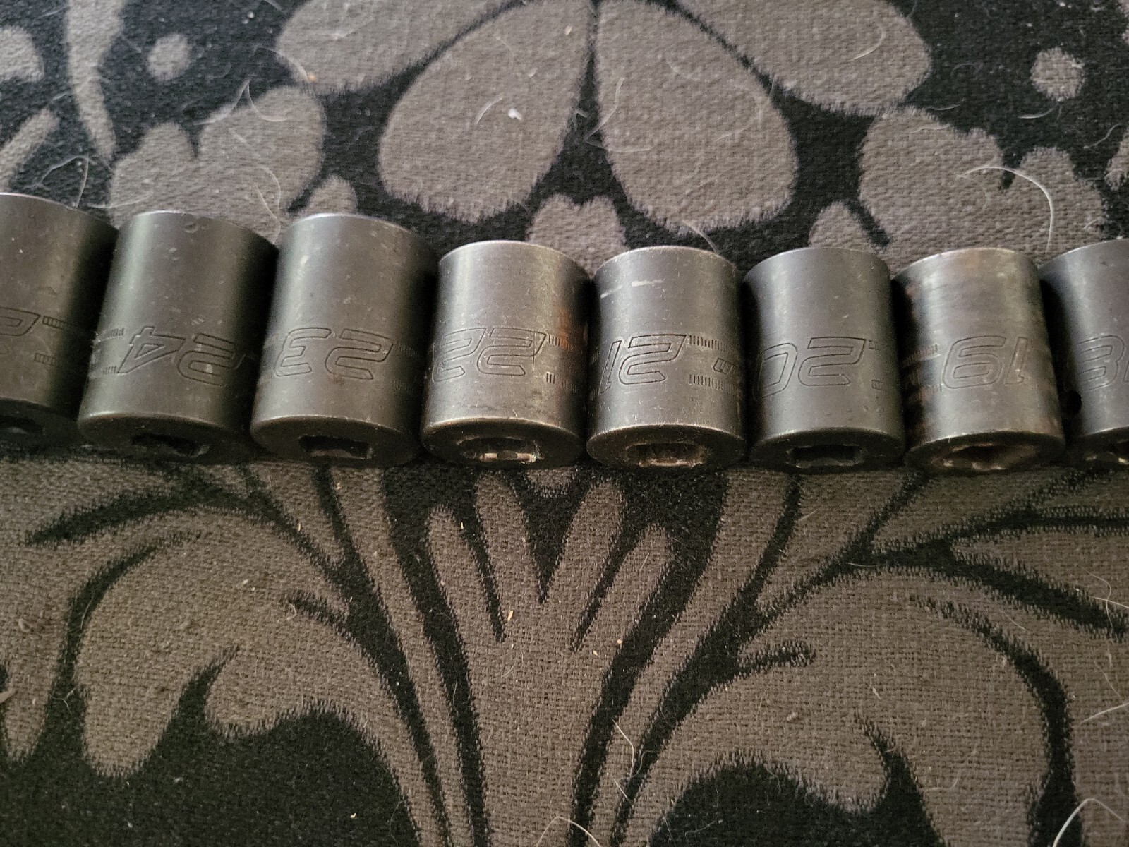 Snap-on 1/2″ drive 15 thru 25 27 mm Impact Socket SET lmm150a to imm270