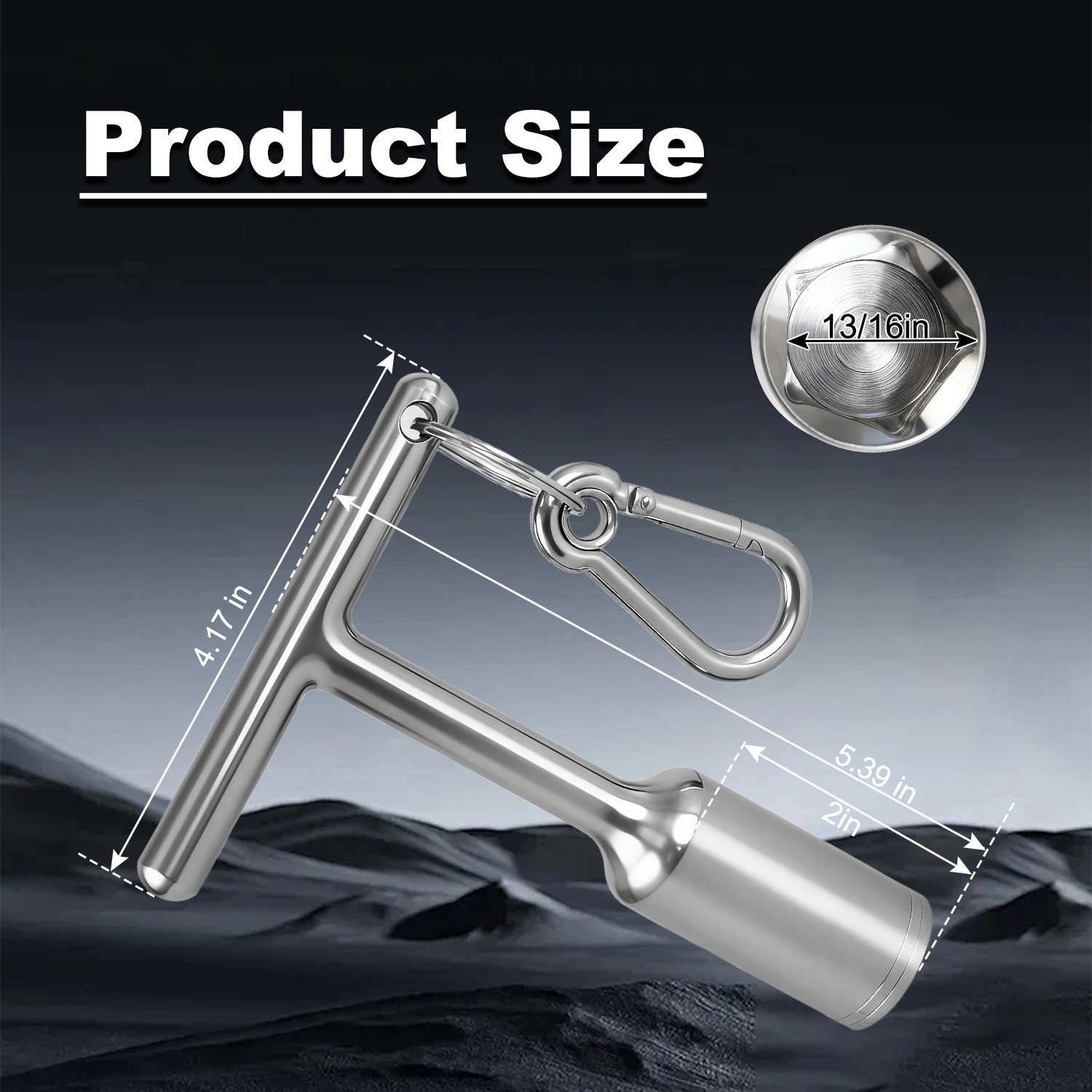 13/16″ T-Handle Penta Socket Wrench Tool for Secondary Pedestals Stainless Steel
