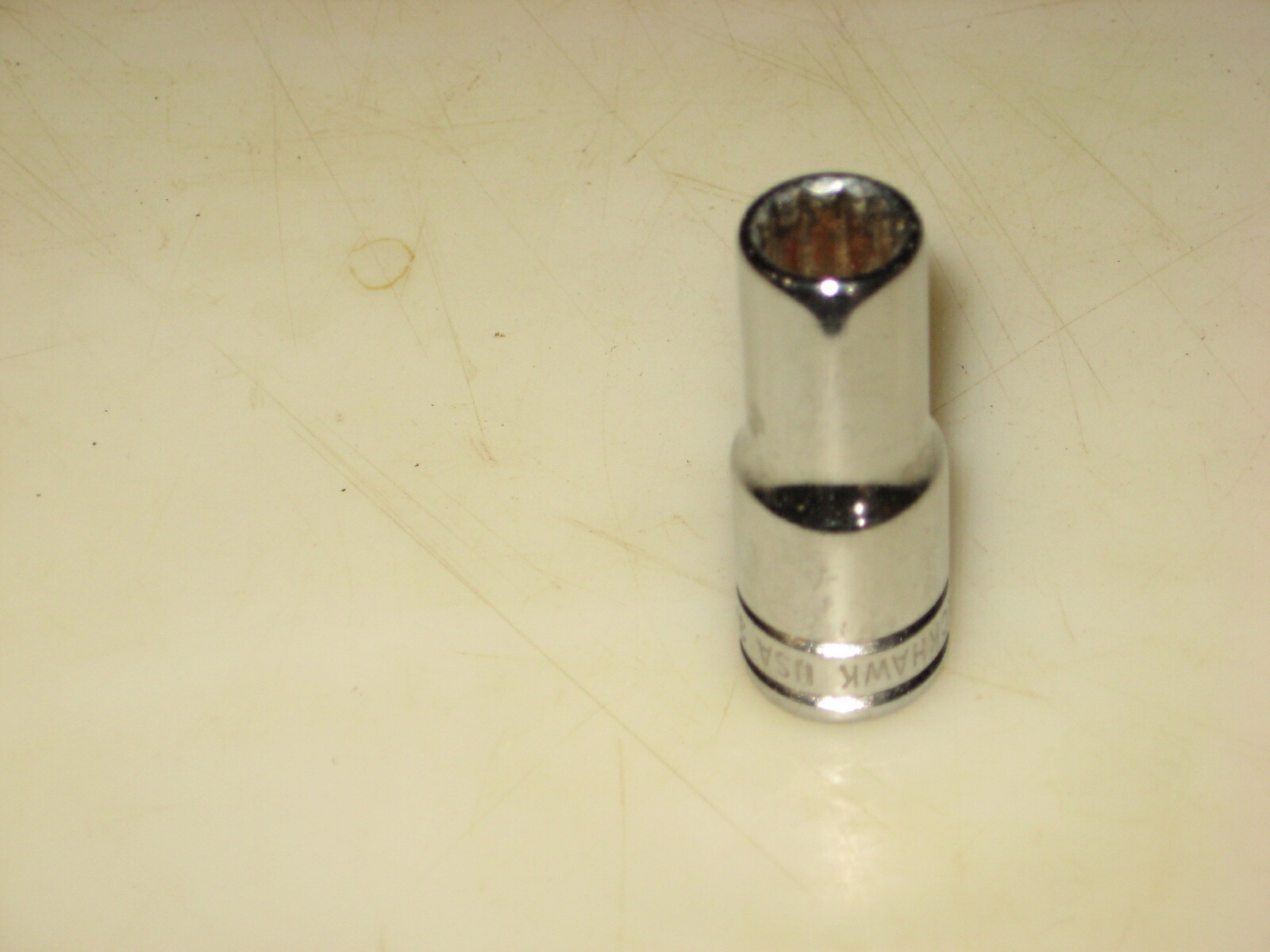 NEW 3/8″ DRIVE 3/8″ DEEP SOCKET, 12-pt, USA, POLISHED CHROME, BLACKHAWK 30412