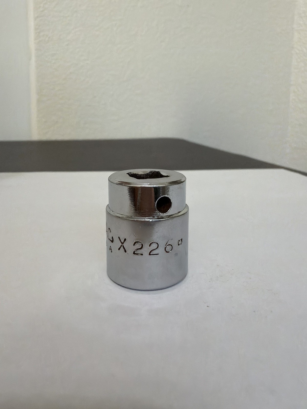 Mac Tools Shallow Chrome Socket X226 11/16 SAE 6pt 3/8in Drive USA Tool Mechanic