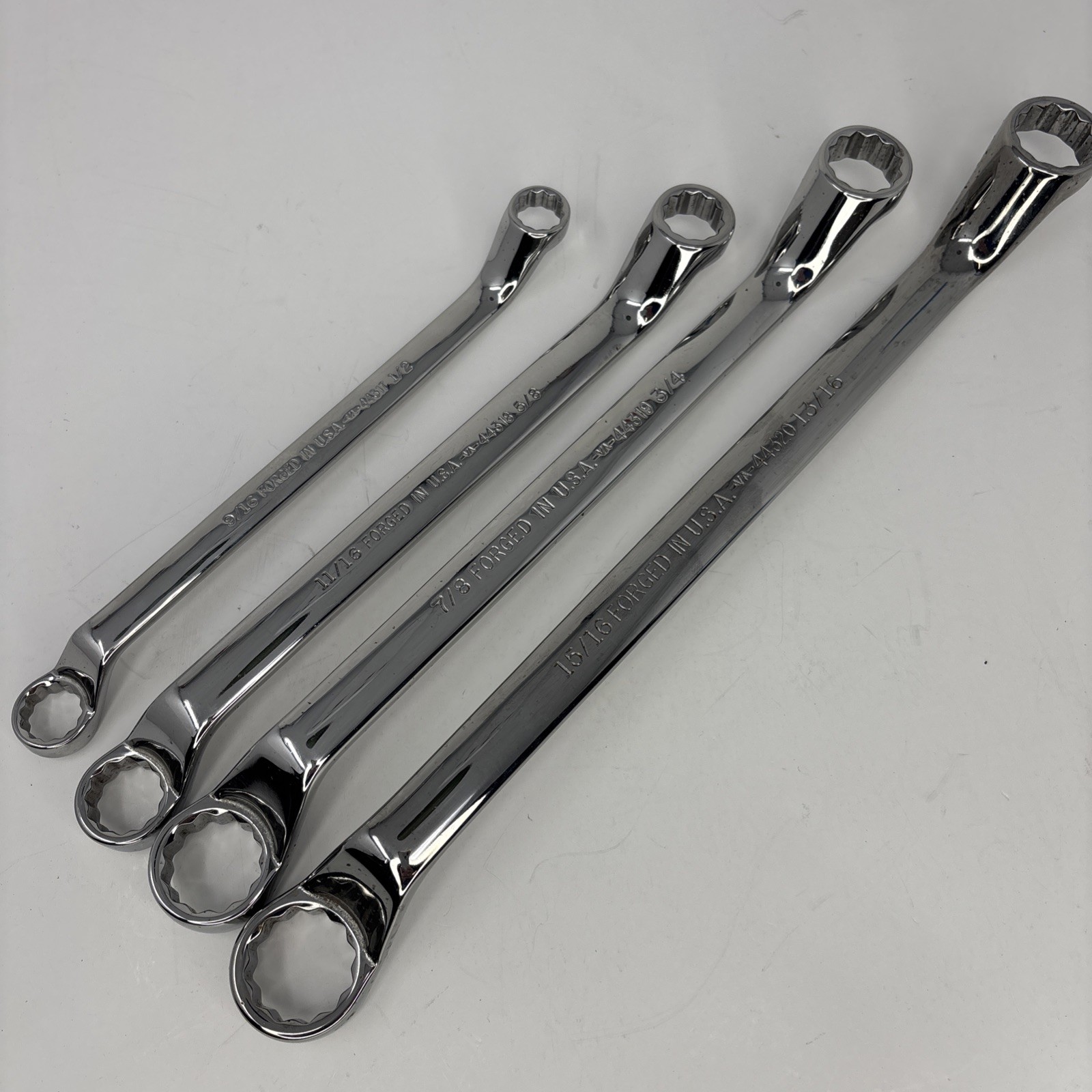 Craftsman 4pc Full Polish Deep Offset 12pt SAE Wrench Set1/2-15/16″ 44317-20 USA