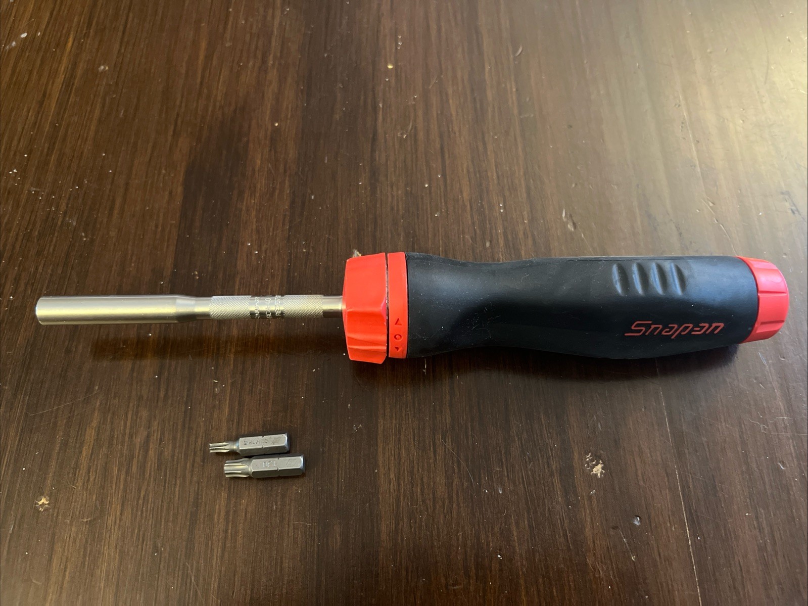 Snap on Ratcheting Screwdriver Red SGDMRC44B SOFT Grip HANDLE NEW 🔥2 Bit Torx