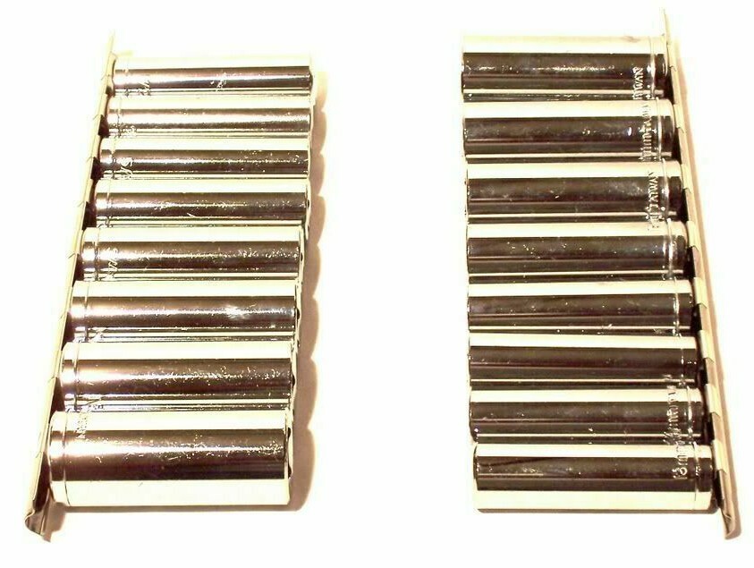 18 pcs 1/2 drive Deep Combination Socket set Sae and Metric 1/2in dr Sockets Kit