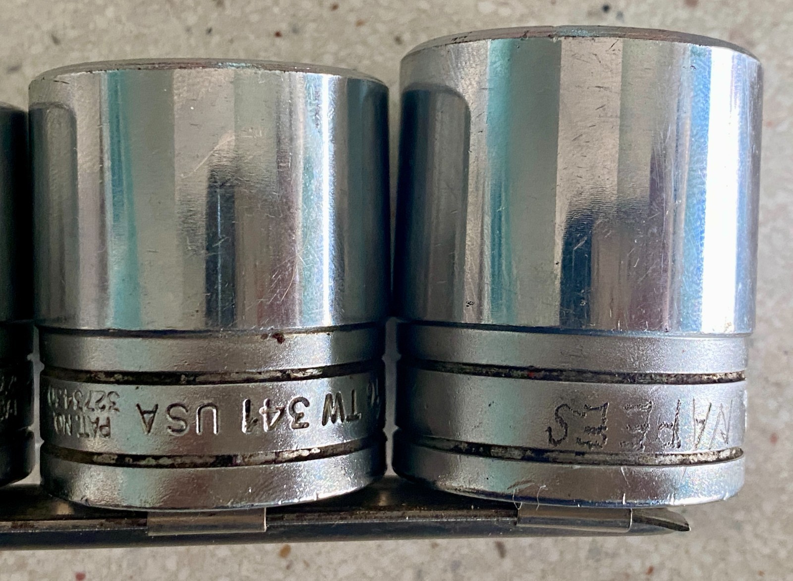 Snap-On USA 1/2 Drive 6 Point Socket Lot Set of 6 Used