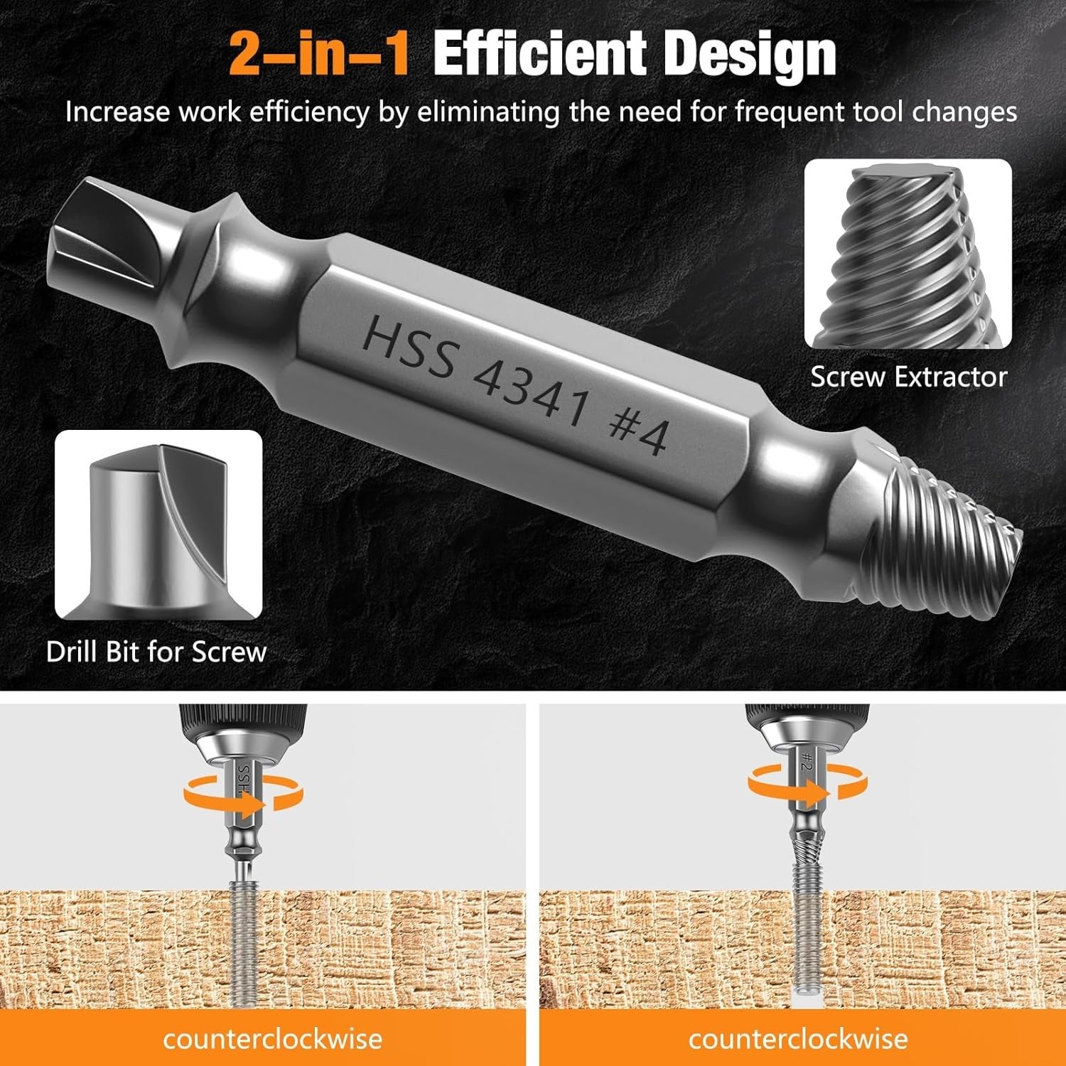 Versatile 6 Piece Screw Extractor Set – Easy Out and Quick Fix Solution