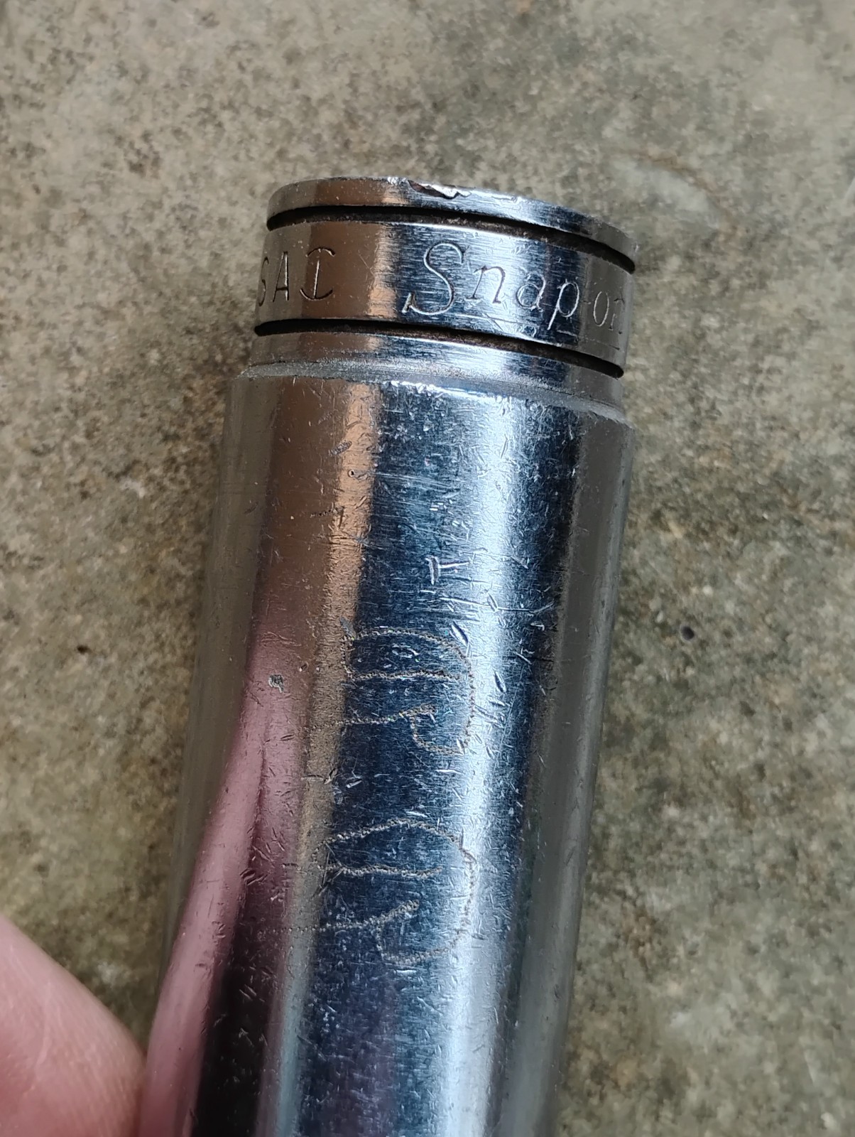 Vintage Snap-On SF-241 3/4″ Chrome Deep Socket 12 Point 3/8″ Drive, Made In USA