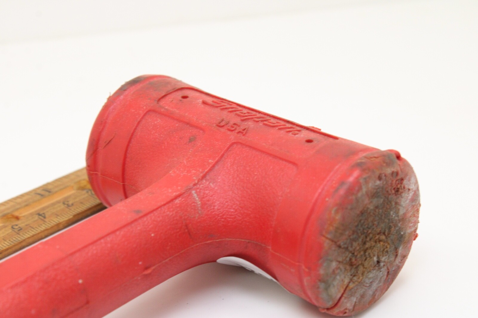 Snap-On HBFE24 24 Oz 13″ Red Soft Grip Handle Dead Blow Body Hammer USA