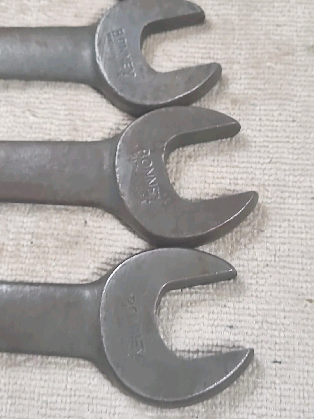 Vintage Bonney Wrenches 5 Pc Open End SAE USA MADE TOOL Set 1732, 1731, 1730 Etc