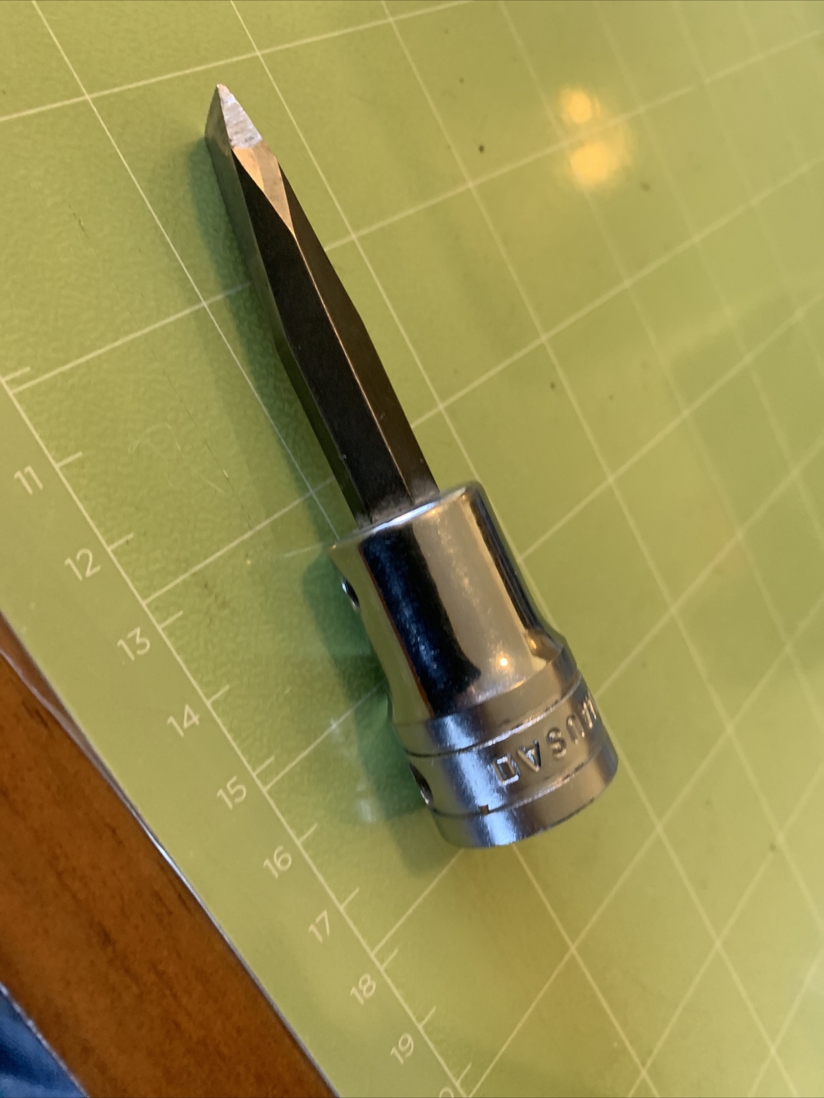 VINTAGE SNAP ON 1/2″ DRIVE FLAT TIP SOCKET DRIVER SW-284A Tip sharpened