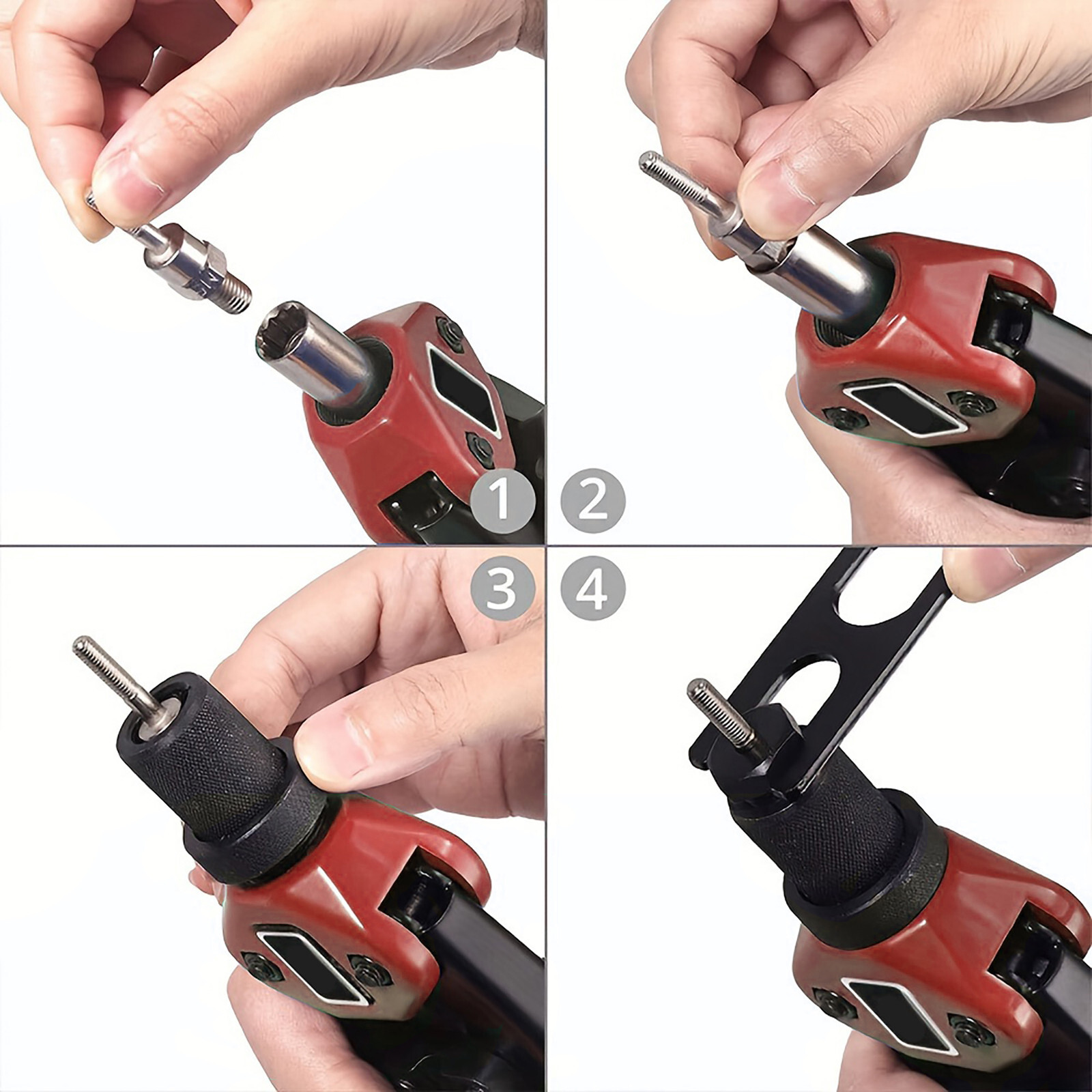 1510pcs Rivet Gun Kit Rivnut Thread Setting Tool Nut Setter NutSert Metric SAE