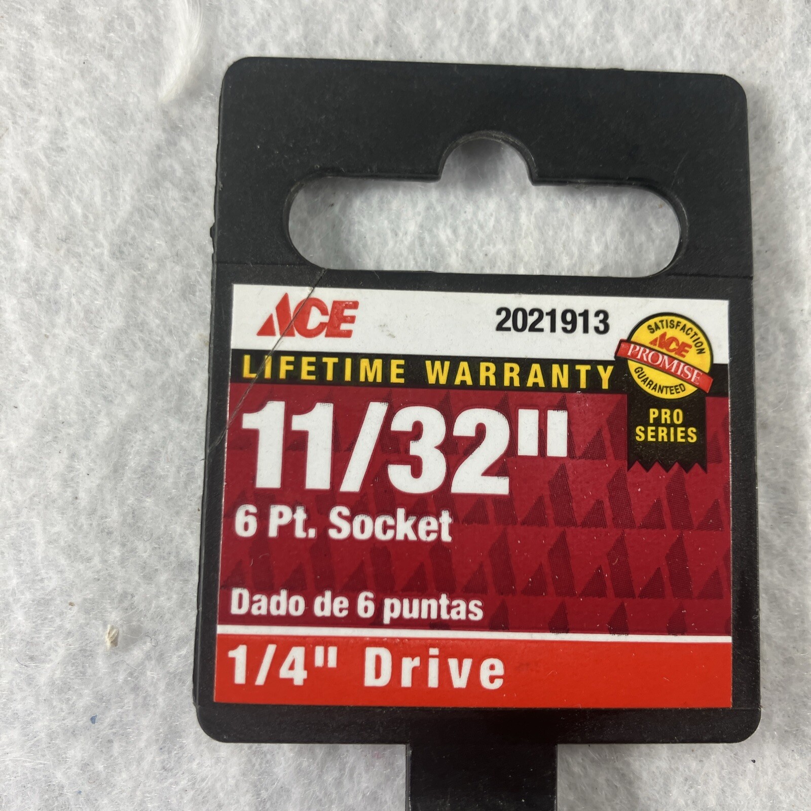 Ace Hard 1/4 Inch Drive SAE 11/32 inch 6 Point Shallow Chrome Lifetime Warranty