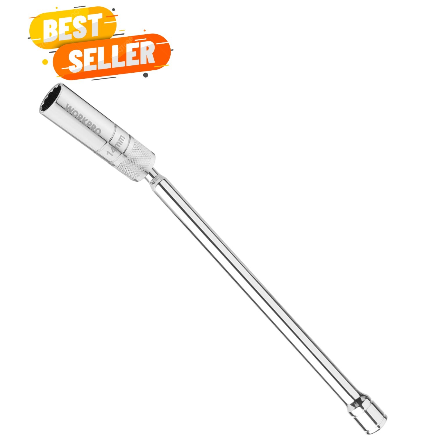 14mm Magnetic Swivel Spark Plug Socket, Only for 14mm Spark Plugs, 12″Total L…
