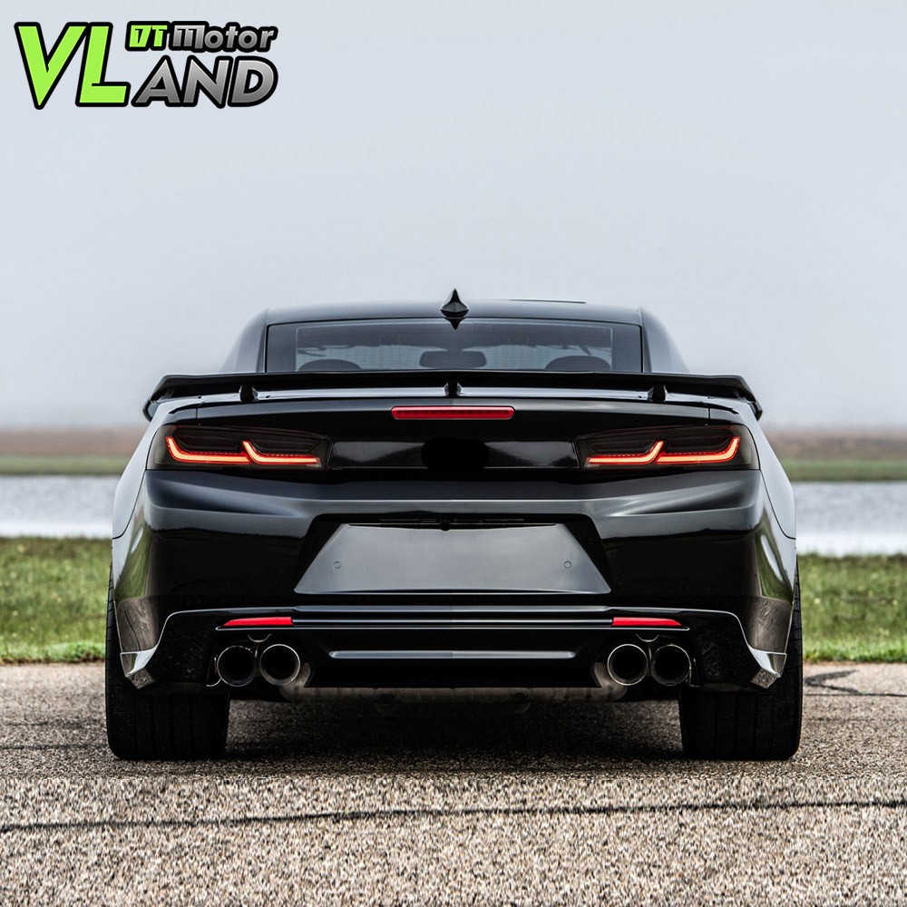 Set VLAND LED Tail Lights For Chevy Camaro 2016-2018 DRL FULL Smoked Sequential
