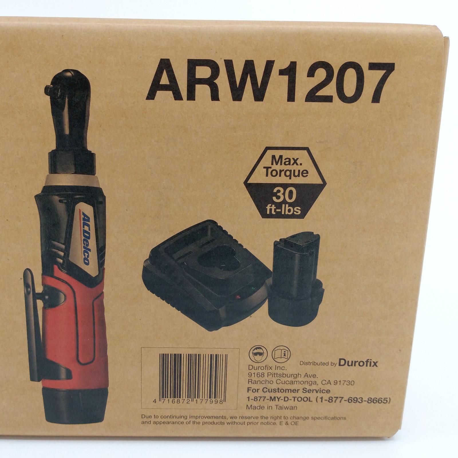 ACDelco ARW1207 Li-ion 12V 1/4″ Ratchet Wrench 30 ft-lbs Torque