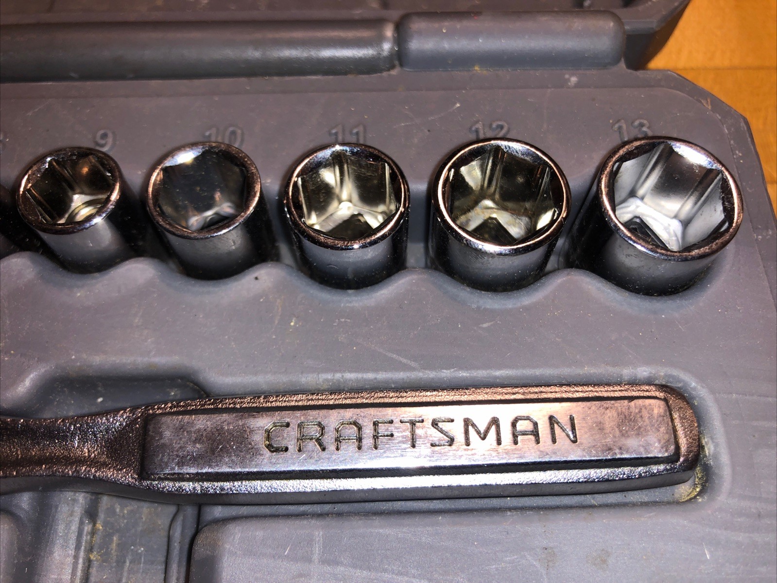 Sears Craftsman USA 11Pc 1/4” Metric 5mm-13mm 6Pt. Socket Ratchet Set 34861