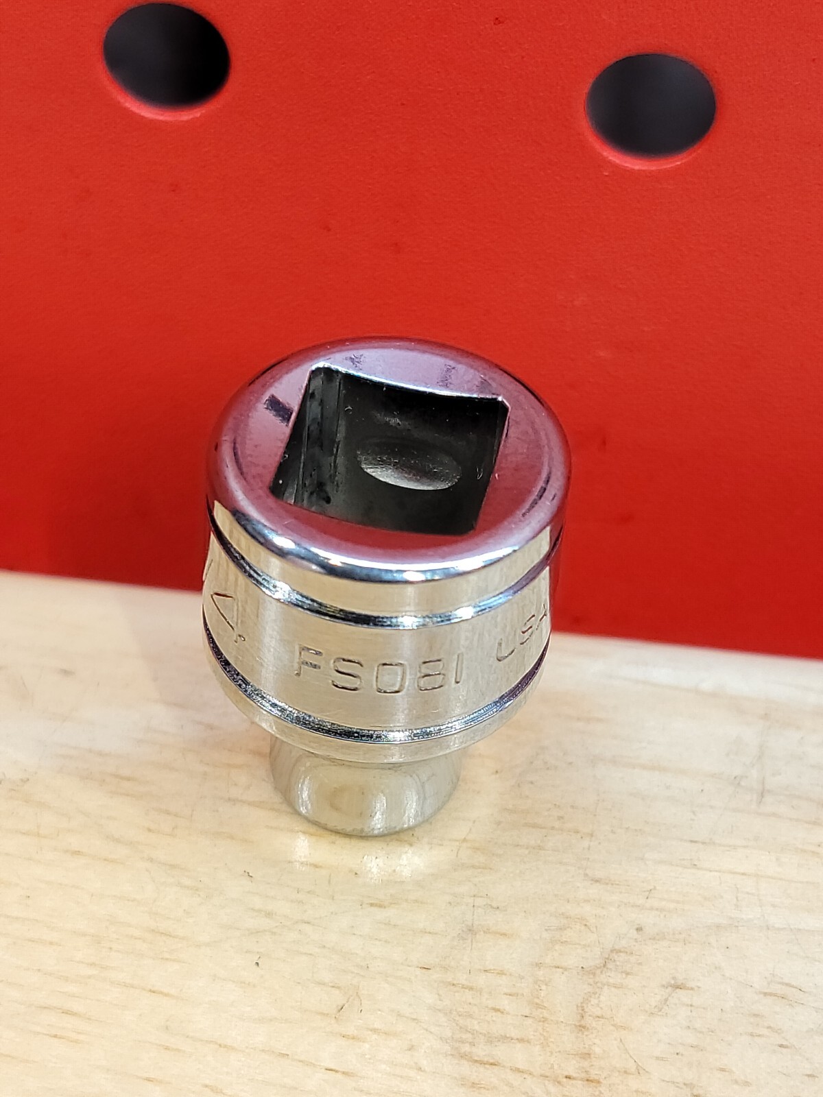 Snap-on FS081 1/4″ Shallow 3/8″ Drive SAE 6-Point Chrome Socket USA NOS