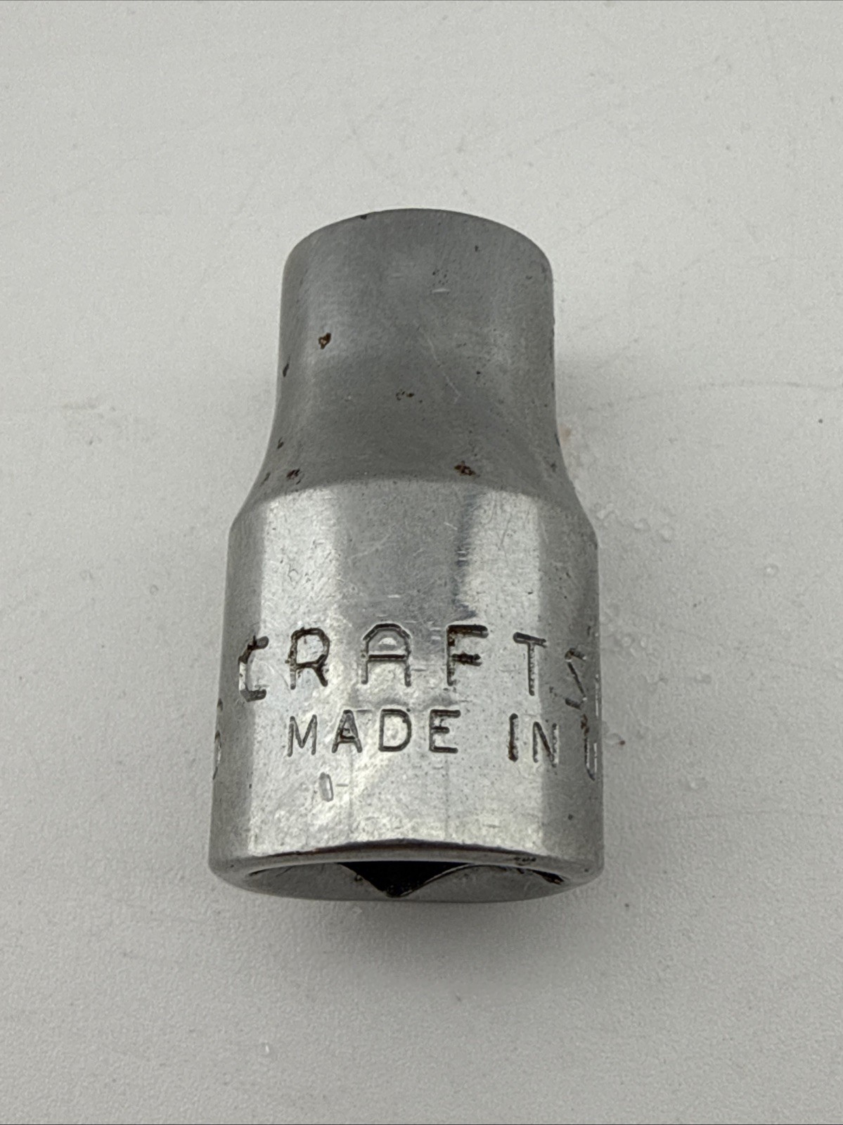 Craftsman Vintage 7/16 in 6 Point 1/2 Drive Shallow Socket G44054 USA