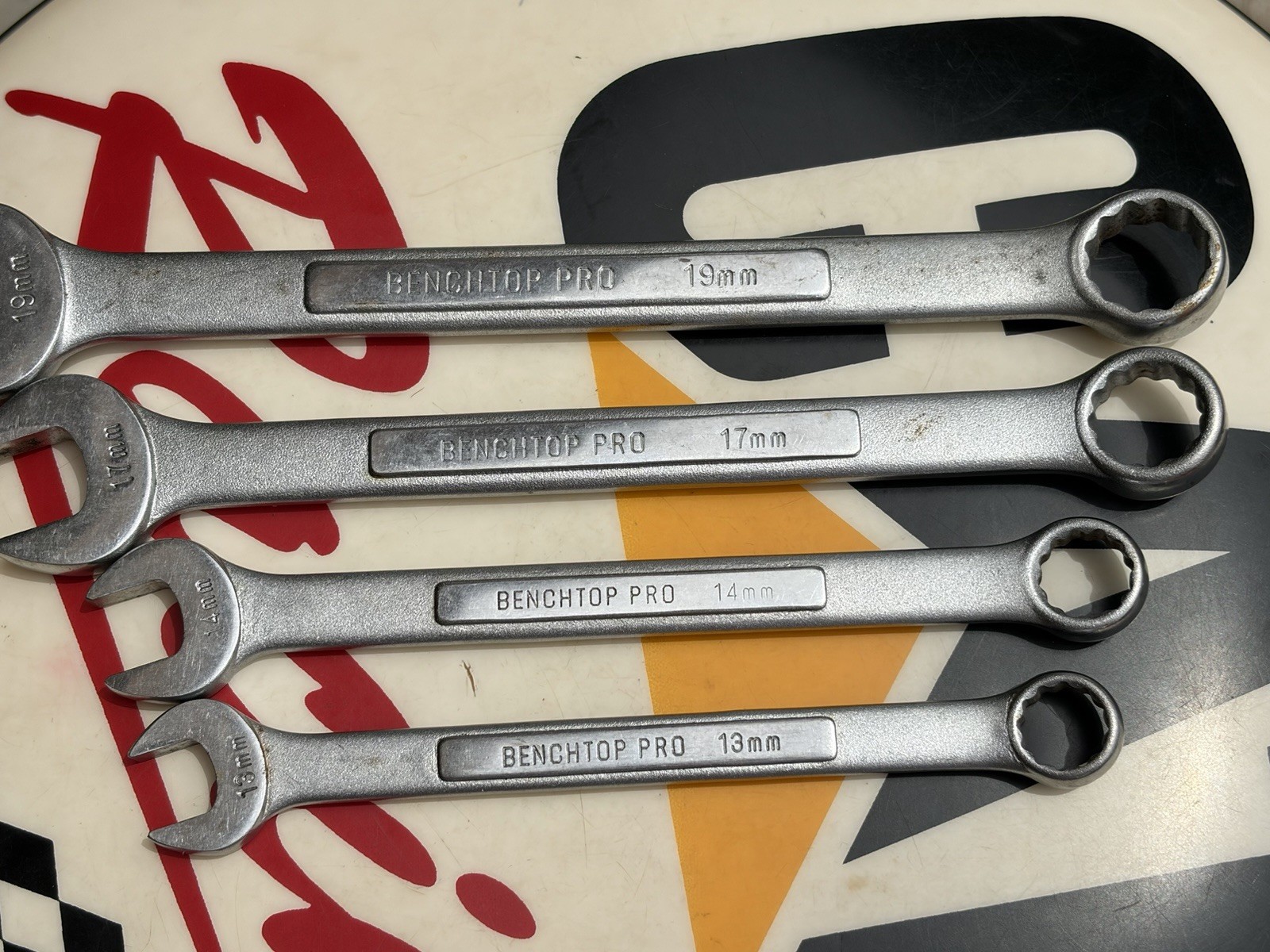Benchtop Pro 13mm, 14mm, 17mm, and 19mm 12pt Combination Wrenches
