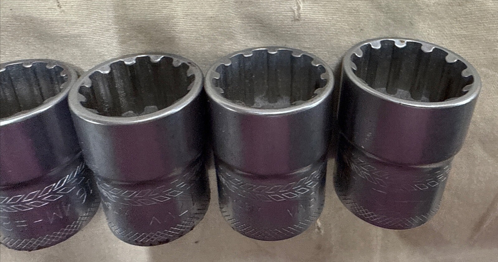MAC Tools SPLINE Hex Metric 8mm-19mm 3/8″ DR Set Lot Socket Shallow Spherical