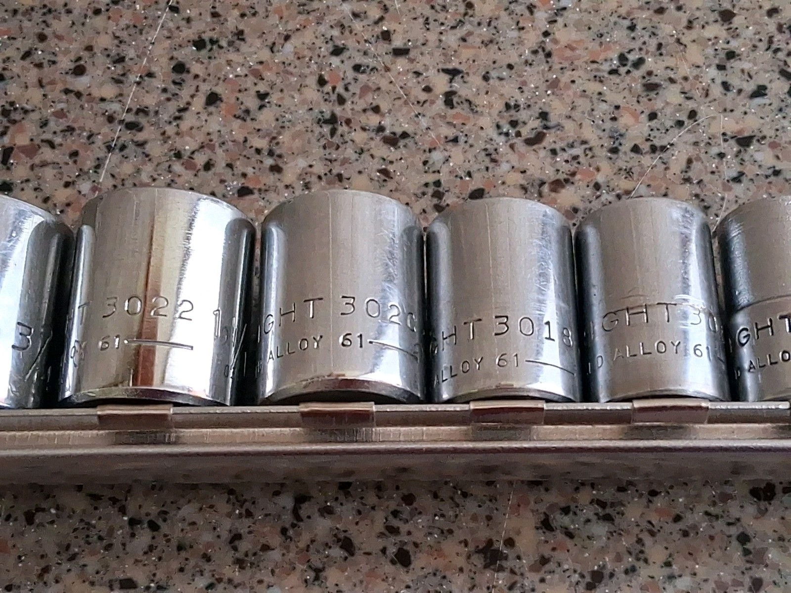 Lot Of 12 Wright 3/8″ Drive 6 Pt Sockets