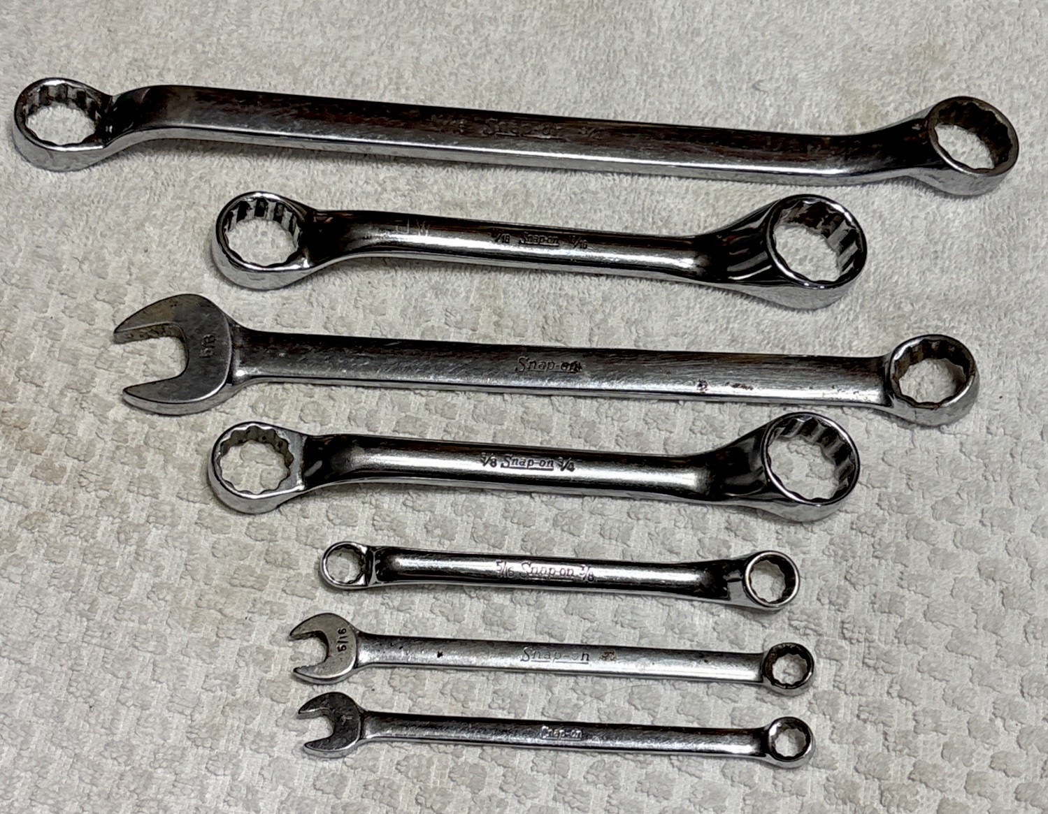 Snap On Wrenches and Double Box End Set Pat 3273430 Various Sizes 7pcs