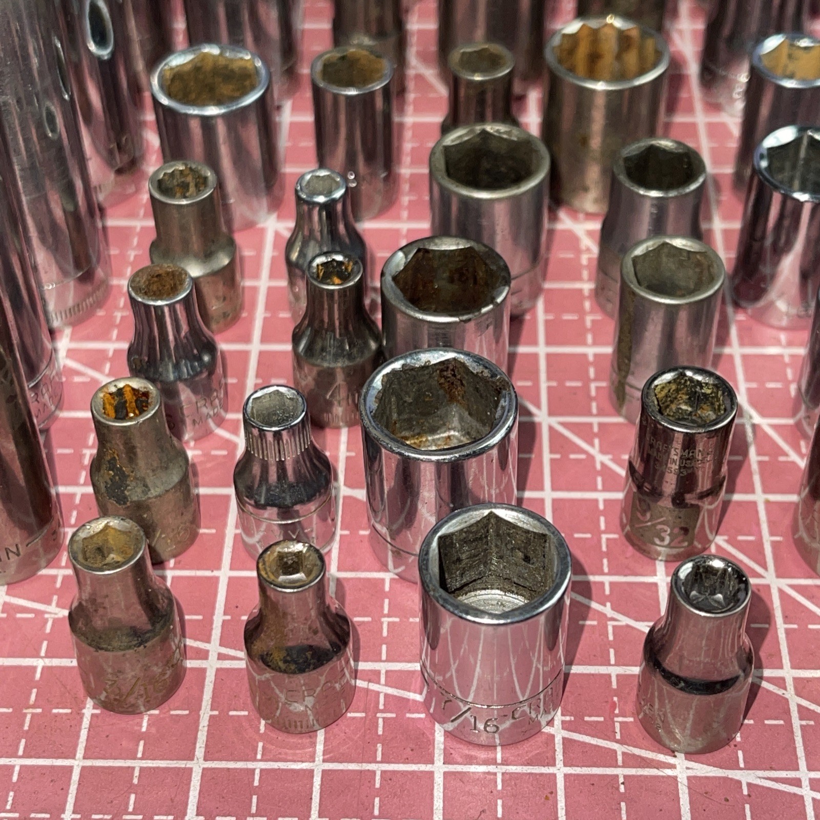 Sears Craftsman USA 150 Piece 1/4” Drive Metric SAE Socket Lot Deep 1/4 6 12 Pt